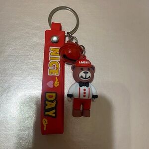 Mr. Lucky Teddy keychain  Accessory charm Inspiration Quote Bag Charm